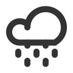 Cloud Rain Light SVG Icon